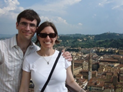 Posing on top of the dome in Florence