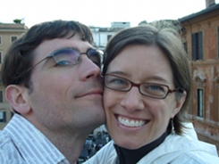 On top of the Spanish Steps in Rome